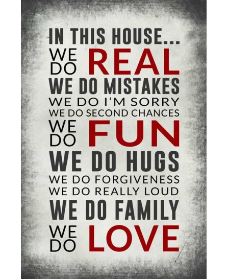 In This House - Typography poster