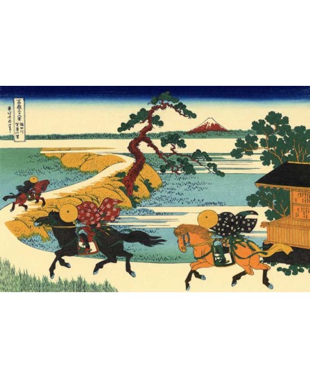 Katsushika Hokusai - Barrier Town on the Sumida River
