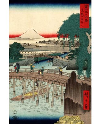 Утагава Хирошиге - Ichikoku Bridge in the Eastern Capital (1858)