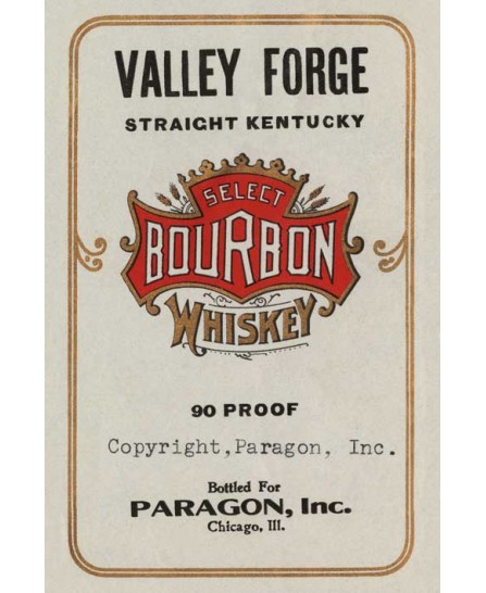 Valley Forge Bourbon (рекламен винтидж плакат) Valley Forge Bourbon (рекламен винтидж плакат)