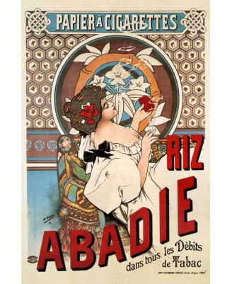 Alphonse Mucha - Riz Abadie Cigarettes Rolling Paper (1898)
