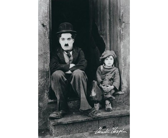 Charlie Chaplin - The Kid (Doorway) (BW)