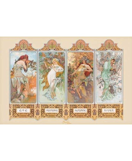 Alphonse Mucha - Four Seasons Alphonse Mucha - Four Seasons
