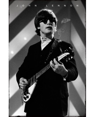 John Lennon - Guitar (B&W)