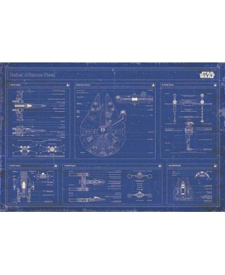 Star Wars - Rebel Alliance Fleet Blueprint (61x91,5cm)