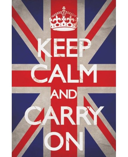 Keep Calm & Carry On - British Flag