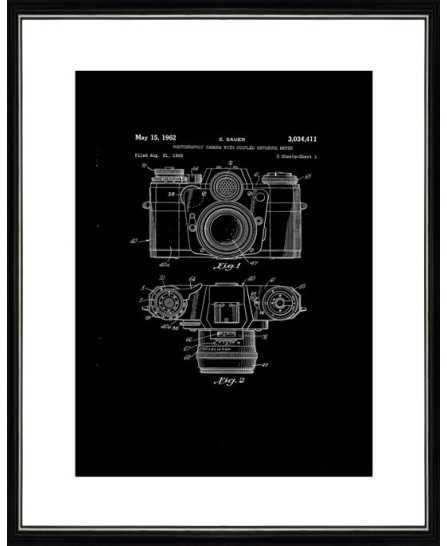 Patent - Camera w/ Coupled Exposure Meter - 40x50cm Patent - Camera w/ Coupled Exposure Meter - 40x50cm
