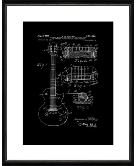 Patent - Electric Guitar Design - 40x50cm Patent - Electric Guitar Design - 40x50cm