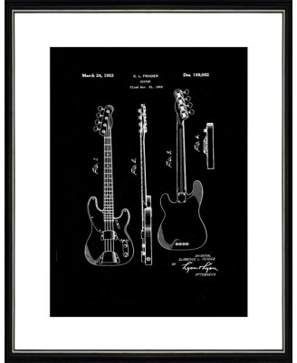 Patent - Fender Precision Bass - 40x50cm