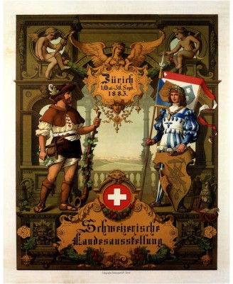 Swiss National Expo in Zurich (1883) - 40х50см Swiss National Expo in Zurich (1883) - 40х50см