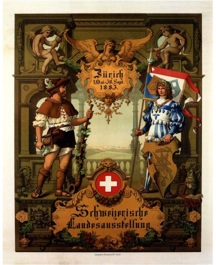 Swiss National Expo in Zurich (1883) - 40х50см