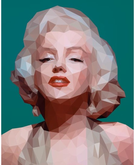 Marilyn Monroe (polygonal on green) - 40х50cm Marilyn Monroe (polygonal on green) - 40х50cm