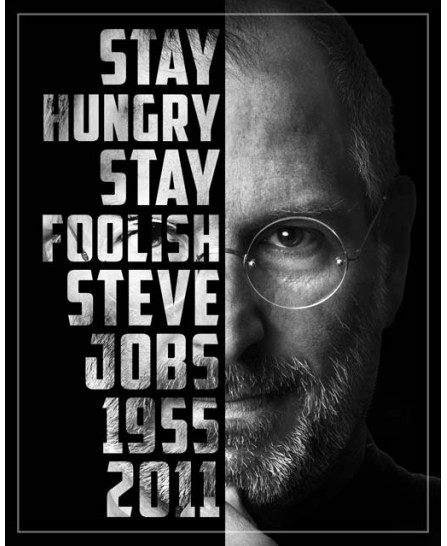 Steve Jobs - Stay Hungry Stay Foolish - 40х50cm Steve Jobs - Stay Hungry Stay Foolish - 40х50cm