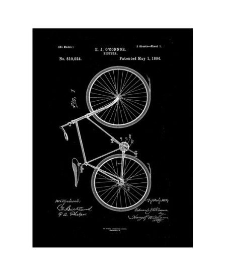 Patent - Bicycle (EJ O'Connor-1894) - 40x50cm Patent - Bicycle (EJ O'Connor-1894) - 40x50cm