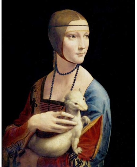 Leonardo Da Vinci - The Lady with an ermine (canvas print)