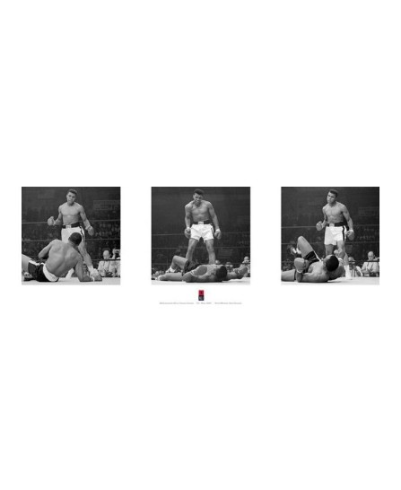 Muhammad Ali vs Liston - Black&White Slim Triptych Muhammad Ali vs Liston - Black&White Slim Triptych