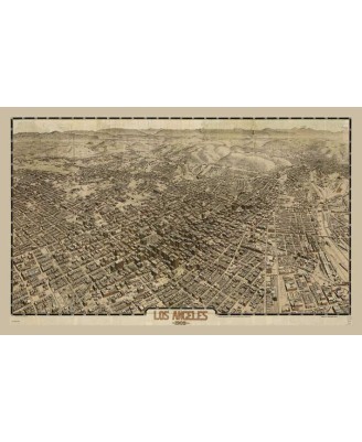 Карта на Лос Анджелис - 1909 (bird's view) 58х91см Карта на Лос Анджелис - 1909 (bird's view) 58х91см