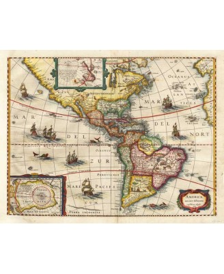 Map - America Noviter Delineata 1631 - 70x90cm Map - America Noviter Delineata 1631 - 70x90cm
